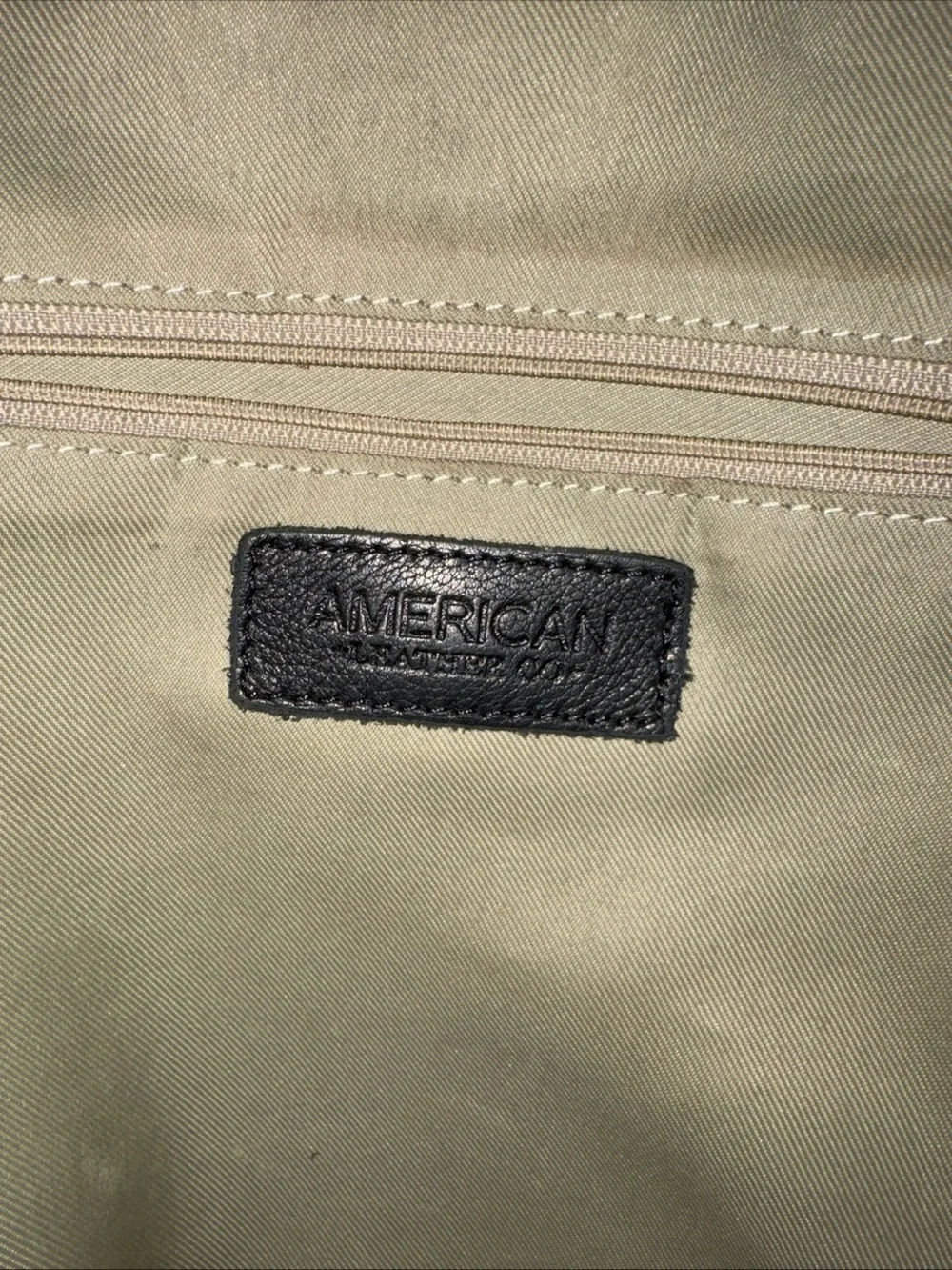 American Leather Co Black Pebbled Genuine Leather Backpack Purse Zip Pockets